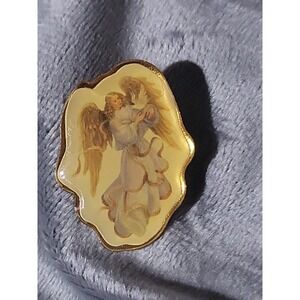 Guardian‎ Angel with Dove Lapel Pin Christian Religious Vintage